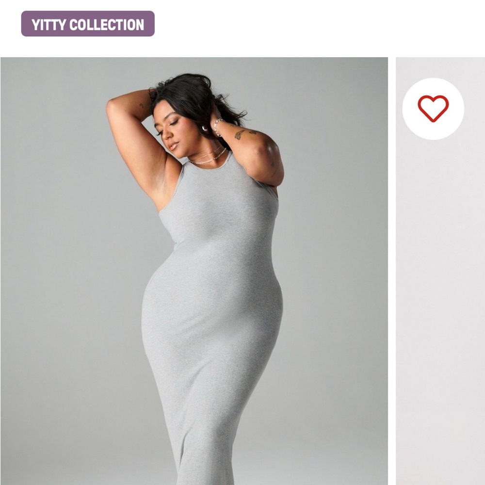 YITTY Light Gray Bodycon Maxi Dress